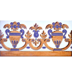 Sevillian relief copper tile MZ-027-941